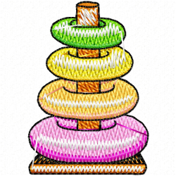 Kids And Toys Embroidery Design 6